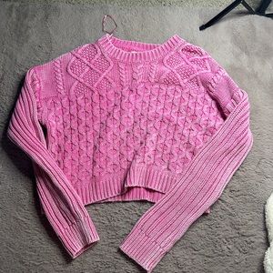 Aeropostale Pink Cropped Sweater